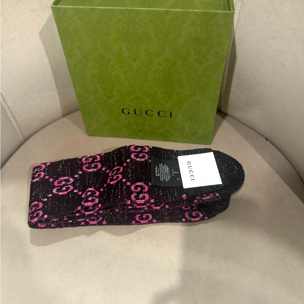 Gucci Black and Pink Socks